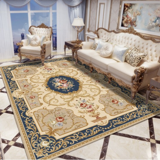 In stock European-style living room carpet, home carpet, bedroom bedside rectangular wall-to-wall carpet, hotel decorative carpet mat