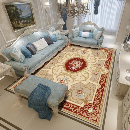 In stock European-style living room carpet, home carpet, bedroom bedside rectangular wall-to-wall carpet, hotel decorative carpet mat