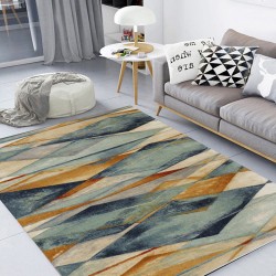 NEXTECHBIZ Modern geometric bedroom rug, Nordic wall-to-wall carpet for living room sofas, home interior bedside decorative mat