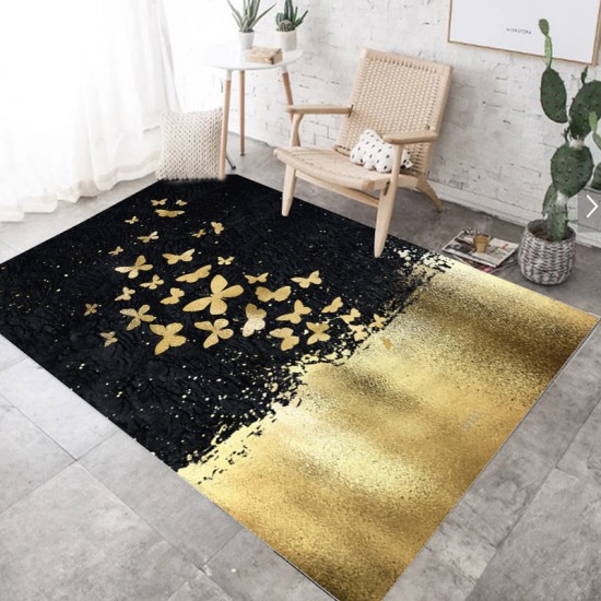 Modern geometric bedroom rug, Nordic wall-to-wall carpet for living room sofas, home interior bedside decorative mat