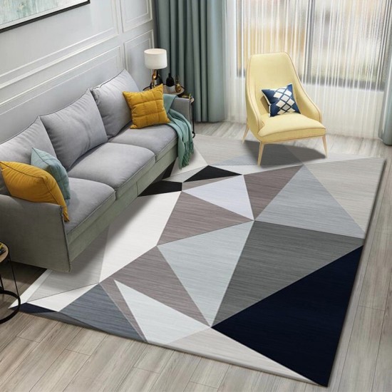 NEXTECHBIZ Nordic abstract geometric living room carpet with lines, coffee table and sofa blanket, decorative wall-to-wall bedroom carpet in stock.