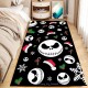 TEMU Cross-border Halloween Horror Skull Carpet, Bedroom Stain-Resistant, Non-Slip, Easy-Care, Bedside Blanket