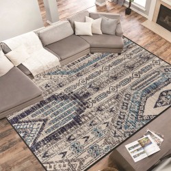 NEXTECHBIZ TEMU cross-border Nordic Persian printed carpets for living room decoration, non-slip, stain-resistant sofa and coffee table blankets.