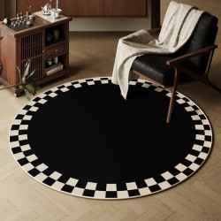 NEXTECHBIZ Factory Direct Light Luxury Minimalist Round Living Room Decorative Sofa Rug, Non-Slip, Wear-Resistant, Easy-Care Bedroom Rug