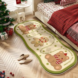 NEXTECHBIZ Cartoon Christmas series imitation cashmere bedroom decorative bedside blanket, home room cooling thickened carpet available for dispatch