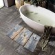 Cross-border retro imitation wood grain diatom mud floor mat for bathroom shower, non-slip, absorbent, and dirt-resistant entrance mat