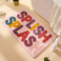 NEXTECHBIZ Cartoon wash time bathroom faux cashmere absorbent doormat, thick entryway doormat in stock.