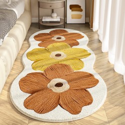NEXTECHBIZ Cross-border temu popular small fresh floral rug, skin-friendly and comfortable bedside rug, easy-care rug for the living room coffee table