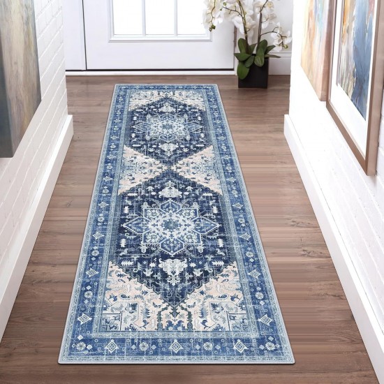 NEXTECHBIZ Cross-border TEMU Amazon vintage American hallway carpet, non-slip and stain-resistant, easy-care floor mat for living room and balcony