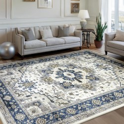 NEXTECHBIZ TEMU Cross-border Persian Living Room Carpet, Bedroom Stain-Resistant, Easy-Care, Dust-Resistant, Easy-Care, Bedside Decorative Blanket