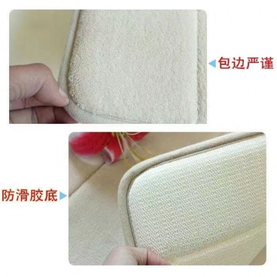 Wave-embossed coral fleece floor mats, absorbent bathroom doormats, wholesale