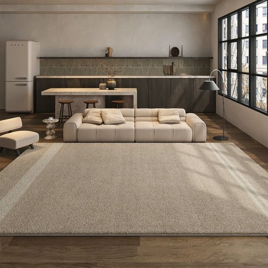 Simple vintage-style imitation cashmere living room carpet, hotel/B&B wall-to-wall rug, home bedroom bedside rug