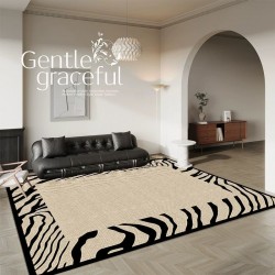 NEXTECHBIZ French carpets, living room coffee table and bedroom bedside black and white sofa rugs, premium luxury, stain-resistant, fragrant floor mats, in stock