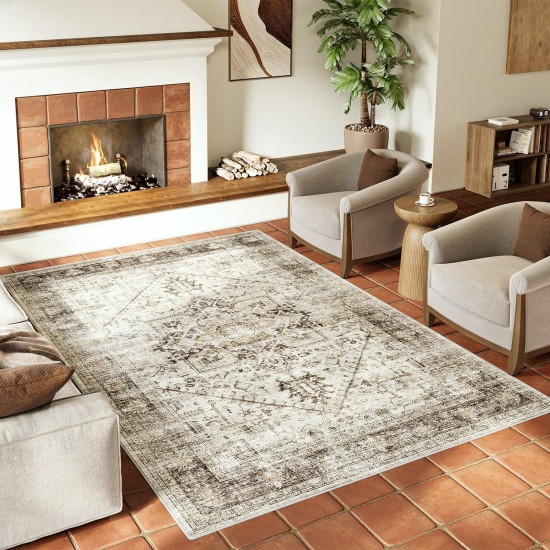 NEXTECHBIZ Cross-border vintage distressed Persian-style carpets, non-slip cooling mats for the bedroom balcony, stain-resistant and wear-resistant decorative mats for the living room.