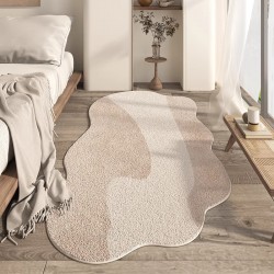 NEXTECHBIZ Simple, uniquely shaped imitation cashmere autumn/winter cool-proof, stain-resistant bedside blanket, bedroom thickened decorative non-slip carpet available for dropshipping