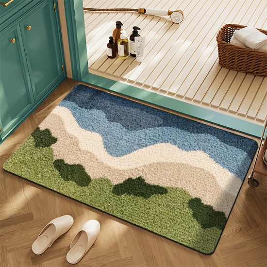 American floral crystal velvet floor mats for home entryways, stain-resistant, wear-resistant, and easy-care bathroom mats. American floral crystal velvet floor mats for home entryways, stain-resistant, wear-resistant, and easy-care bathroom mats.