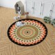 TEMU cross-border round Persian crystal velvet carpet for home decoration, hanging basket chair mat, easy-care bedside rug for the bedroom TEMU cross-border round Persian crystal velvet carpet for home decoration, hanging basket chair mat, easy-care bedside rug for the bedroom