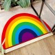 Cartoon rainbow semi-circular floor mats for home entrance doormats, stain-resistant, non-slip bathroom doormats Cartoon rainbow semi-circular floor mats for home entrance doormats, stain-resistant, non-slip bathroom doormats