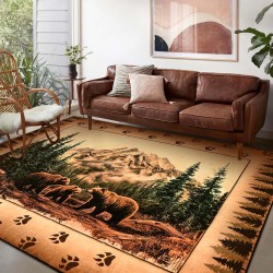 NEXTECHBIZ Cross-border American retro ethnic-style living room wall-to-wall carpet, non-slip and stain-resistant, bedroom, easy-care, bedside rug available for shipping