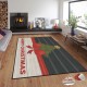 TEMU cross-border Christmas-style carpet for the living room, durable and stain-resistant, coffee table rug, bedroom, non-slip cooling rug.