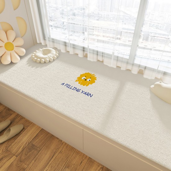 Useful all-season bedroom balcony mat, high-end absorbent mat, non-slip, stain-resistant, and easy-care imitation cashmere bay window mat.