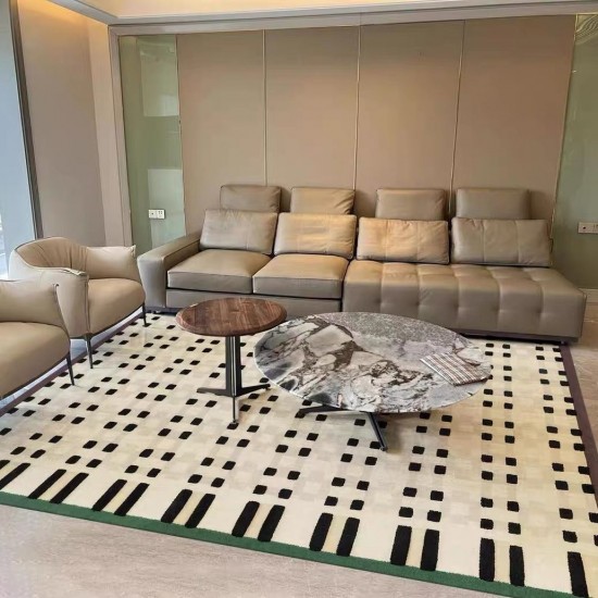 NEXTECHBIZ Wabi-sabi style living room rug, imitation cashmere non-slip carpet, luxurious large-area, full-coverage home bedroom bedside rug