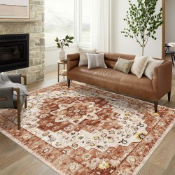 NEXTECHBIZ Cross-border light luxury vintage Persian carpets, stain-resistant, full-length coffee table mats for living rooms, bedroom decorative bedside rugs in stock