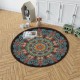 TEMU cross-border round Persian crystal velvet carpet for home decoration, hanging basket chair mat, easy-care bedside rug for the bedroom TEMU cross-border round Persian crystal velvet carpet for home decoration, hanging basket chair mat, easy-care bedside rug for the bedroom