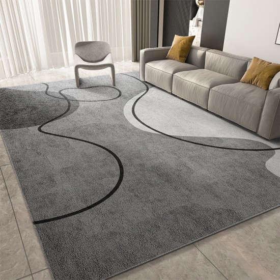 Nordic minimalist decorative carpet, home living room, non-slip, stain-resistant, easy-care sofa coffee table blanket, available for shipping.