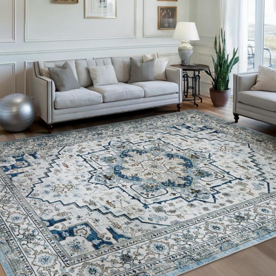 NEXTECHBIZ TEMU Cross-border Persian Living Room Carpet, Bedroom Stain-Resistant, Easy-Care, Dust-Resistant, Easy-Care, Bedside Decorative Blanket