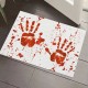 Factory direct cross-border Halloween bloody footprint crystal velvet floor mat, stain-resistant, wear-resistant doormat for bathroom. Slip mats Factory direct cross-border Halloween bloody footprint crystal velvet floor mat, stain-resistant, wear-resistant doormat for bathroom. Slip mats