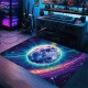 Cross-border Amazon starry sky carpet, stain-resistant and wear-resistant entrance doormat, gaming room, living room, and coffee table easy-care carpet Cross-border Amazon starry sky carpet, stain-resistant and wear-resistant entrance doormat, gaming room, living room, and coffee table easy-care carpet