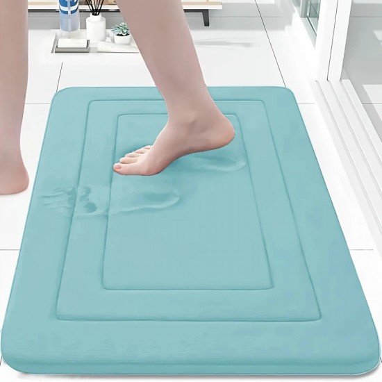 NEXTECHBIZ Temu Amazon spot shipping, cross-border zigzag pattern coral fleece floor mat, factory wholesale, non-slip bathroom mats