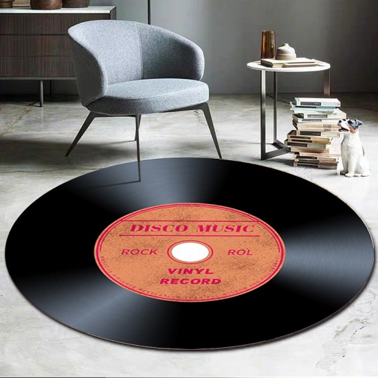 Cross-border round living room carpet. CD record creative carpet, simple chair mat, bedroom bedside mat Cross-border round living room carpet. CD record creative carpet, simple chair mat, bedroom bedside mat