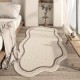 Simple, uniquely shaped imitation cashmere autumn/winter cool-proof, stain-resistant bedside blanket, bedroom thickened decorative non-slip carpet available for dropshipping
