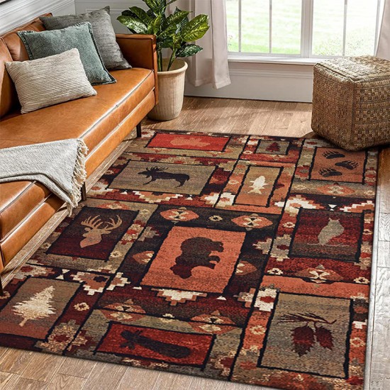 Cross-border American living room rugs, Amazon's hot-selling foldable living room rugs, American ethnic-style floor mats.