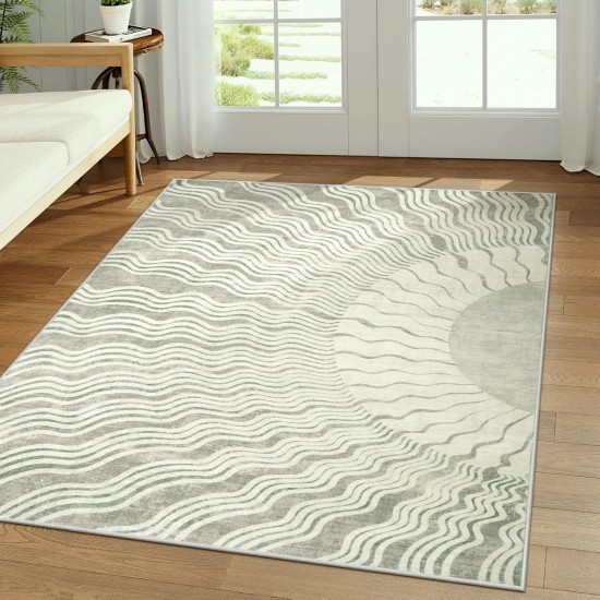 NEXTECHBIZ Simple line faux cashmere sun pattern bedroom decorative carpet, bedside rug, non-slip living room thickened carpet in stock.