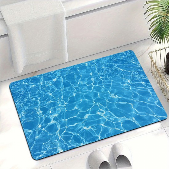 Creative visual corrugated diatom mud floor mat, absorbent, quick-drying floor mat for the bathroom, easy-care floor mat for the entryway.