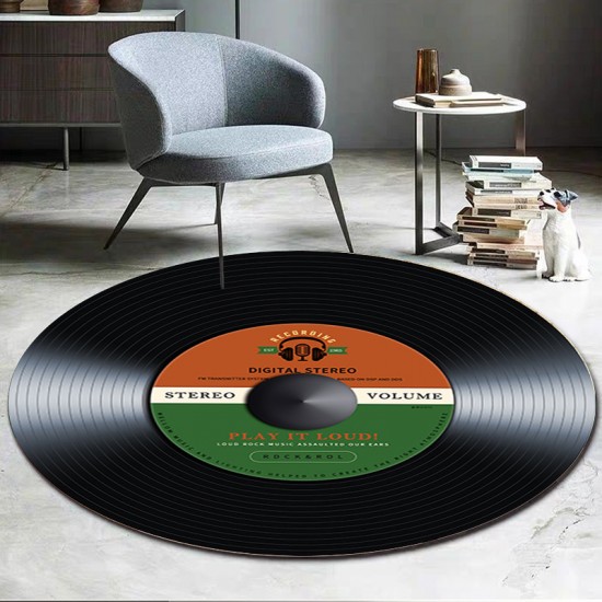 Cross-border round living room carpet. CD record creative carpet, simple chair mat, bedroom bedside mat Cross-border round living room carpet. CD record creative carpet, simple chair mat, bedroom bedside mat