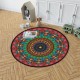 TEMU cross-border round Persian crystal velvet carpet for home decoration, hanging basket chair mat, easy-care bedside rug for the bedroom TEMU cross-border round Persian crystal velvet carpet for home decoration, hanging basket chair mat, easy-care bedside rug for the bedroom
