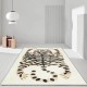 Temu cross-border imitation tiger-print crystal velvet carpet for living room decoration, non-slip, stain-resistant, and easy-care sofa blankets.