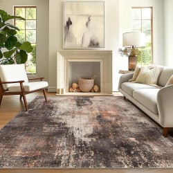 NEXTECHBIZ Cross-border Amazon Nordic abstract crystal velvet rug, non-slip, stain-resistant sofa coffee table mat for living room decoration.