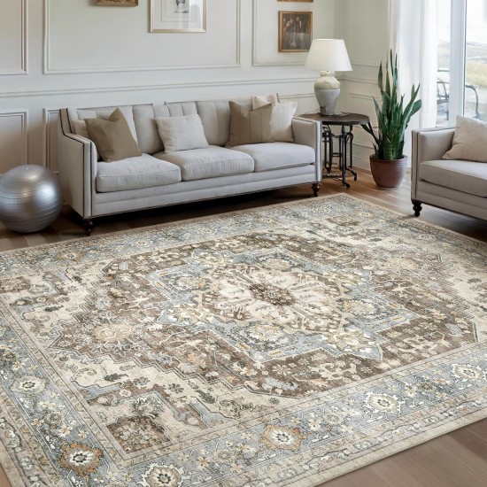 NEXTECHBIZ TEMU Cross-border Persian Living Room Carpet, Bedroom Stain-Resistant, Easy-Care, Dust-Resistant, Easy-Care, Bedside Decorative Blanket