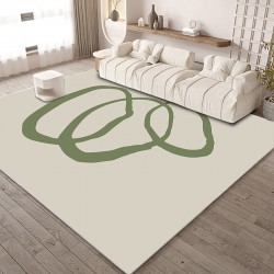 NEXTECHBIZ In stock Green forest-style minimalist living room carpet, ins-style sofa and coffee table mat, simple, high-end wall-to-wall carpet for home use.