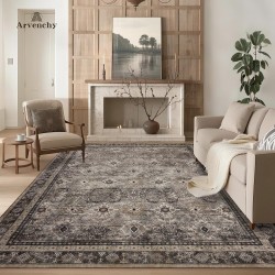 NEXTECHBIZ Cross-border retro abstract carpet, wear-resistant and stain-resistant carpet for the living room, bedroom balcony bedside blanket.