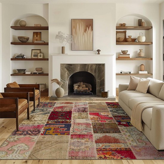 American retro Moroccan carpets, ethnic-style living room sofa coffee table rugs, and bedroom coffee table rugs Wall-to-wall homestay decorative carpet