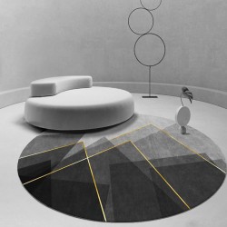 NEXTECHBIZ Cross-border temu simple light luxury carpets, non-slip and wear-resistant round decorative sofa cushions for the living room, easy-care rugs for the bedroom.
