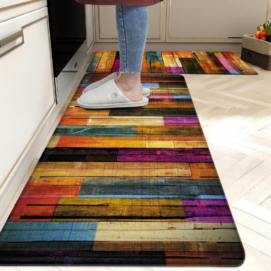 Amazon cross-border creative abstract pattern floor mats. Non-slip, oil-absorbent, and easy-care kitchen floor mat set