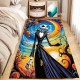 TEMU Cross-border Halloween Horror Skull Carpet, Bedroom Stain-Resistant, Non-Slip, Easy-Care, Bedside Blanket