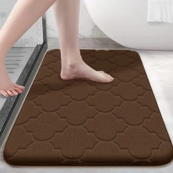 NEXTECHBIZ Cross-border lantern coral velvet floor mats, in stock, thickened embossed bathroom anti-slip mats, decorative doormats for bathrooms